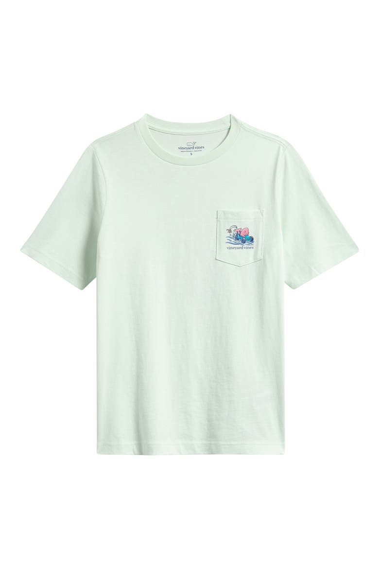 Kids' Whale Kart Pocket Graphic T-Shirt, Main, color, AQUA GLASS