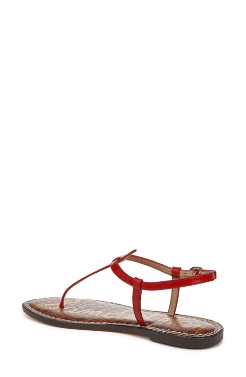 Sam Edelman Gigi Thong Sandal Summer Red Leather In Summer Red