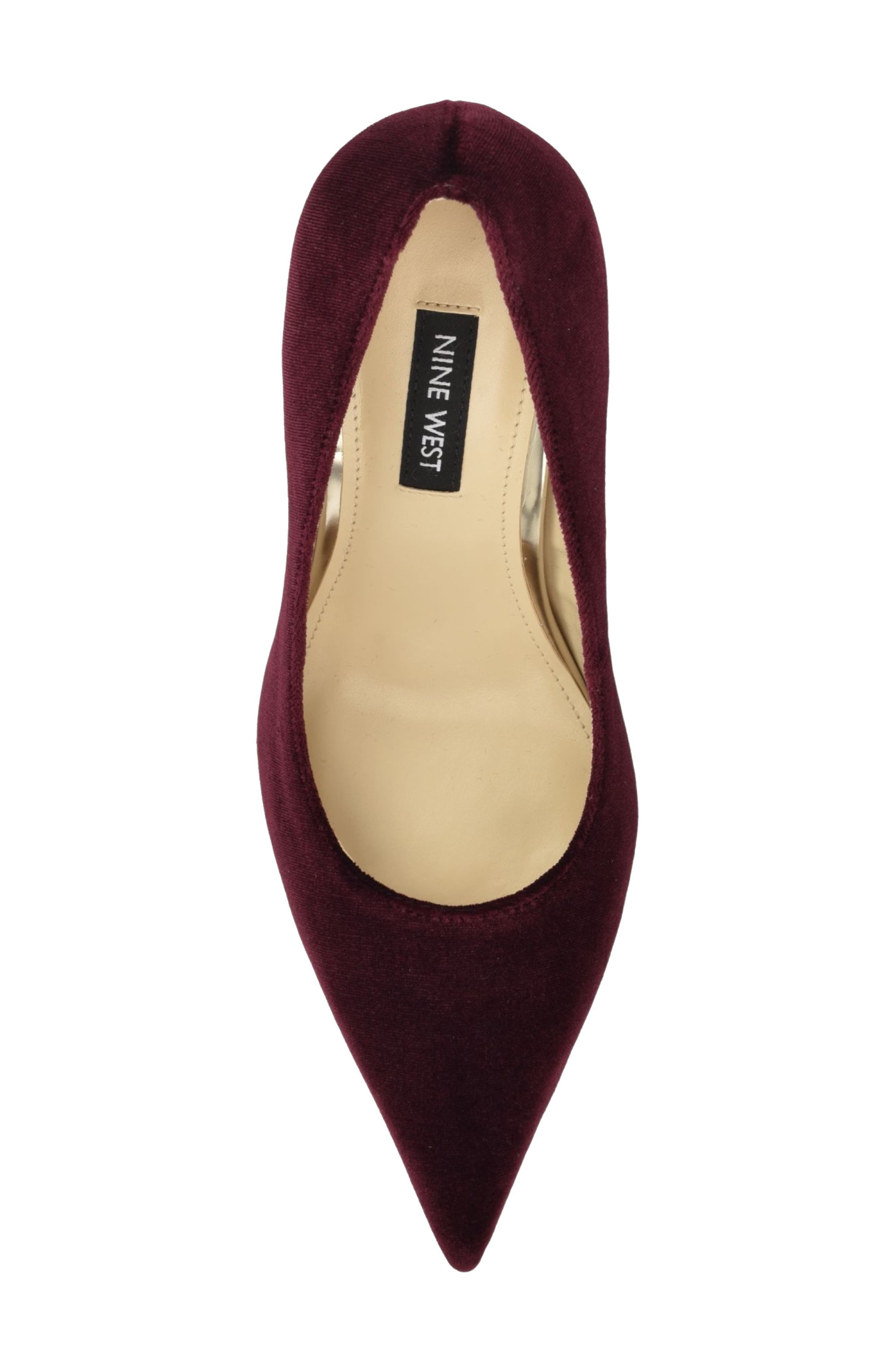 Gemmha Pointed Toe Pump, Alternate, color, BURGUNDY SUEDE