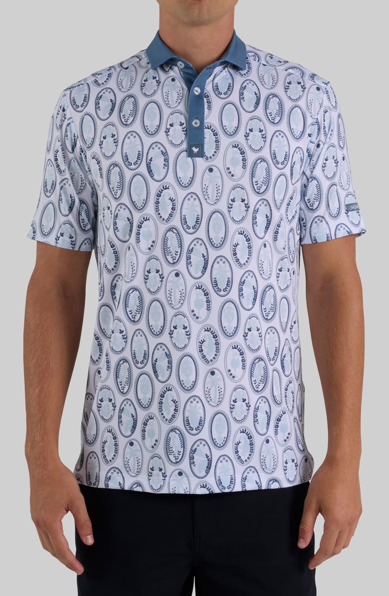 Bad Birdie Core Club Coin Print Performance Polo, Main, color, Club Coins