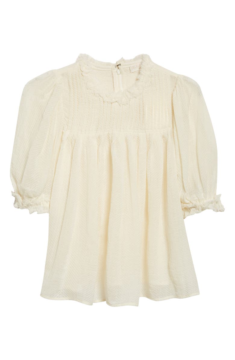 Ulla Johnson Karlyn Pintuck Wool Trapeze Top, Alternate, color, Cowrie