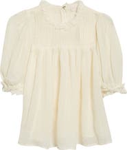 Ulla Johnson Karlyn Pintuck Wool Trapeze Top