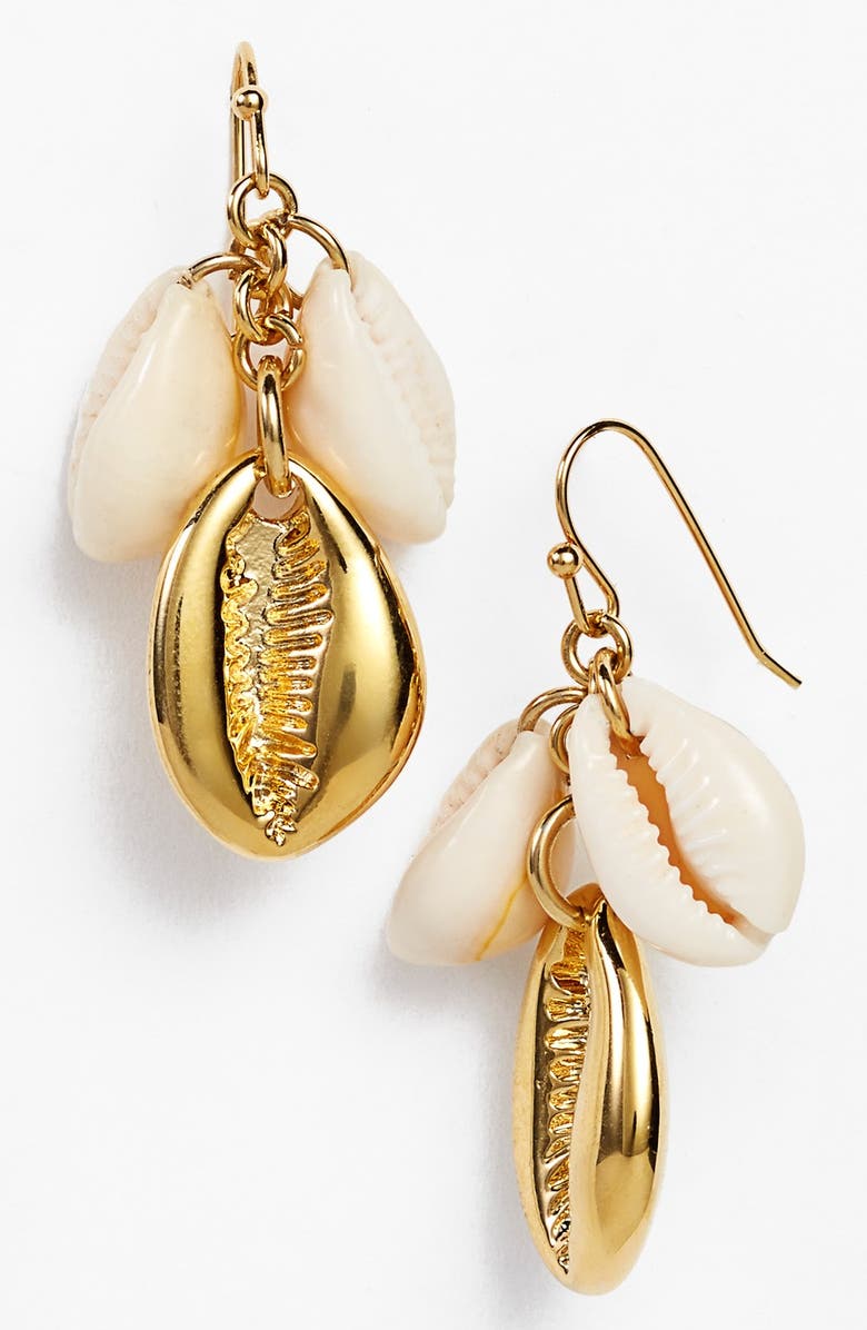 Tory Burch 'Mikah' Cluster Drop Earrings, Main, color, 