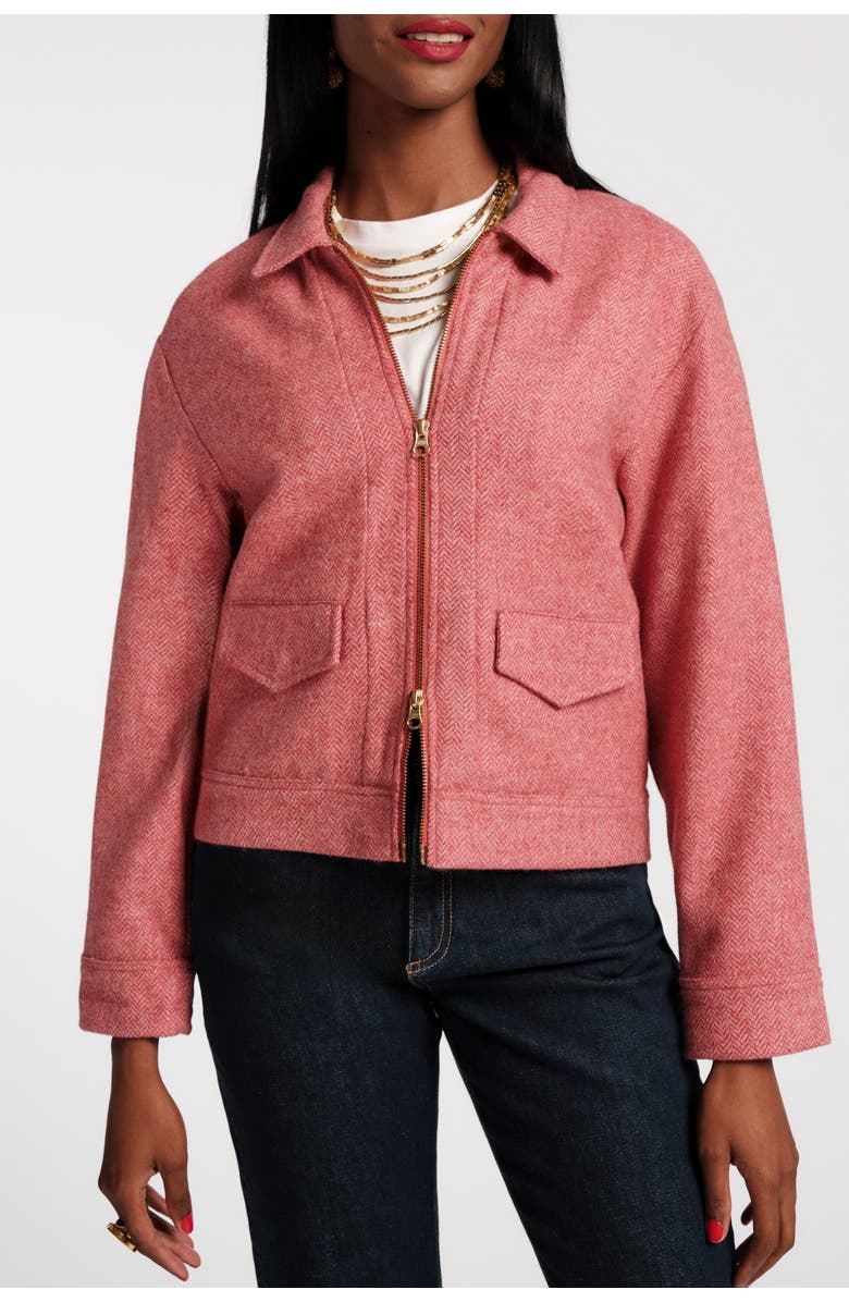 Frances Valentine Riff Jacket, Main, color, Pink