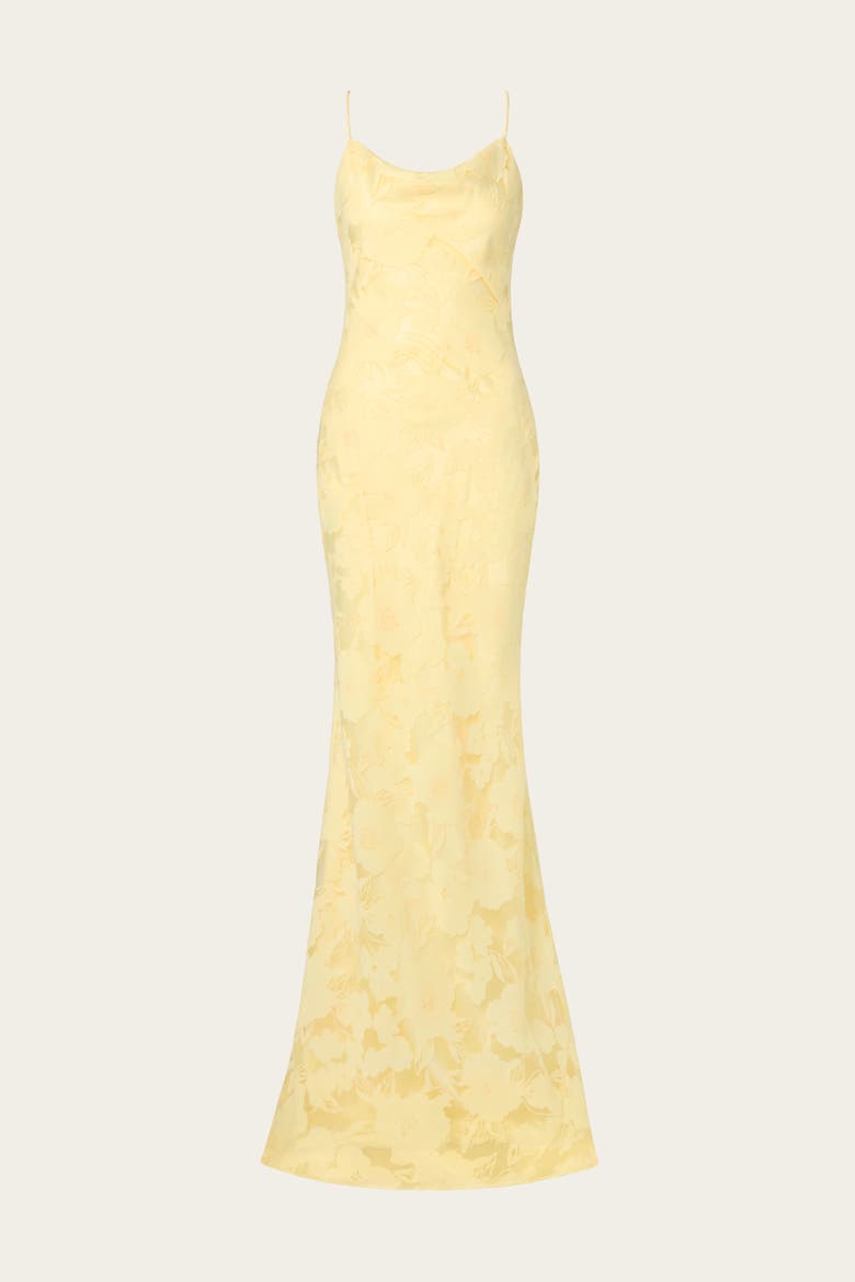 Sorelle Lace Slip Maxi Dress, Alternate, color, Light Lemon