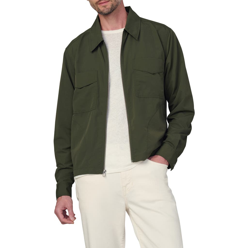 Joe's Modern Utilitarian Water Resistant Nylon Jacket In Green