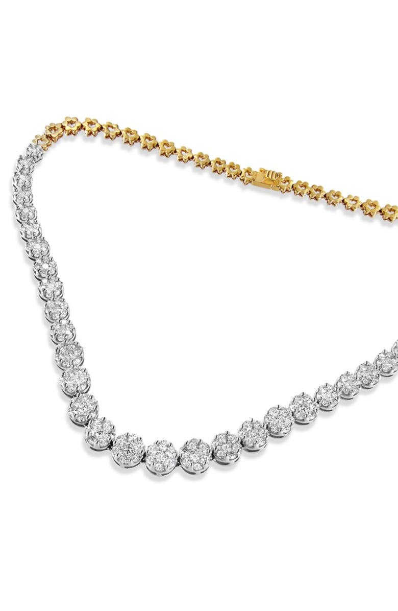 Haus of Brilliance IGI Certified 14K Yellow Gold 14 3/4 cttw Round-Cut Diamond Riviera Necklace, Alternate, color, Yellow