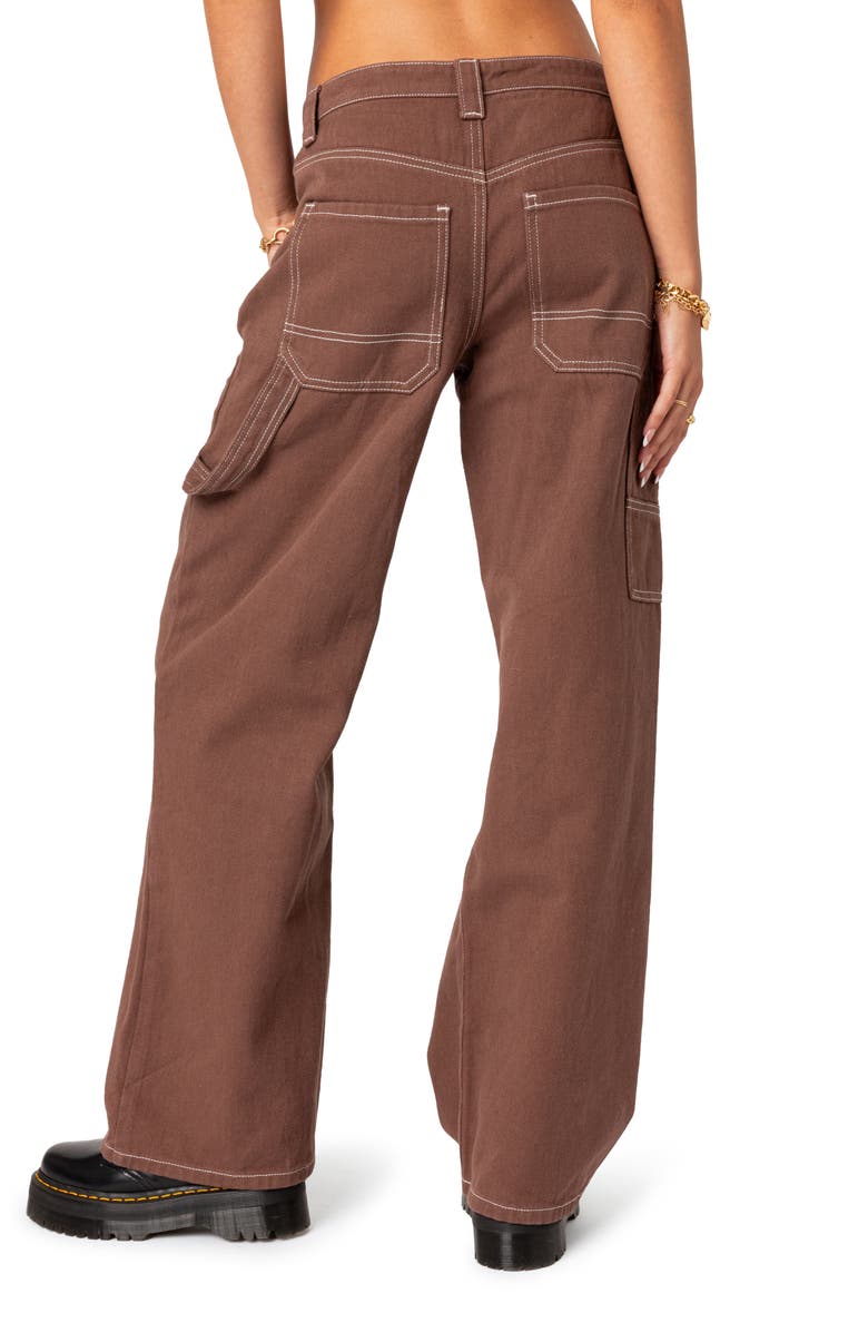 EDIKTED Brenda Wide Leg Carpenter Jeans, Alternate, color, 