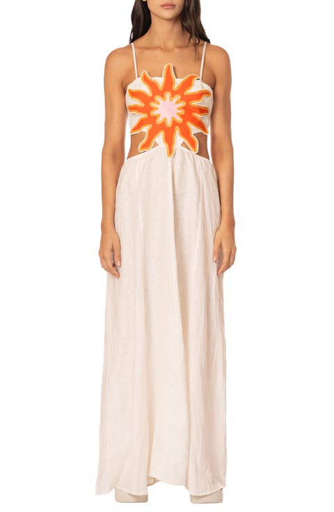 Coconut Milk Owen Cutout Maxi Dress