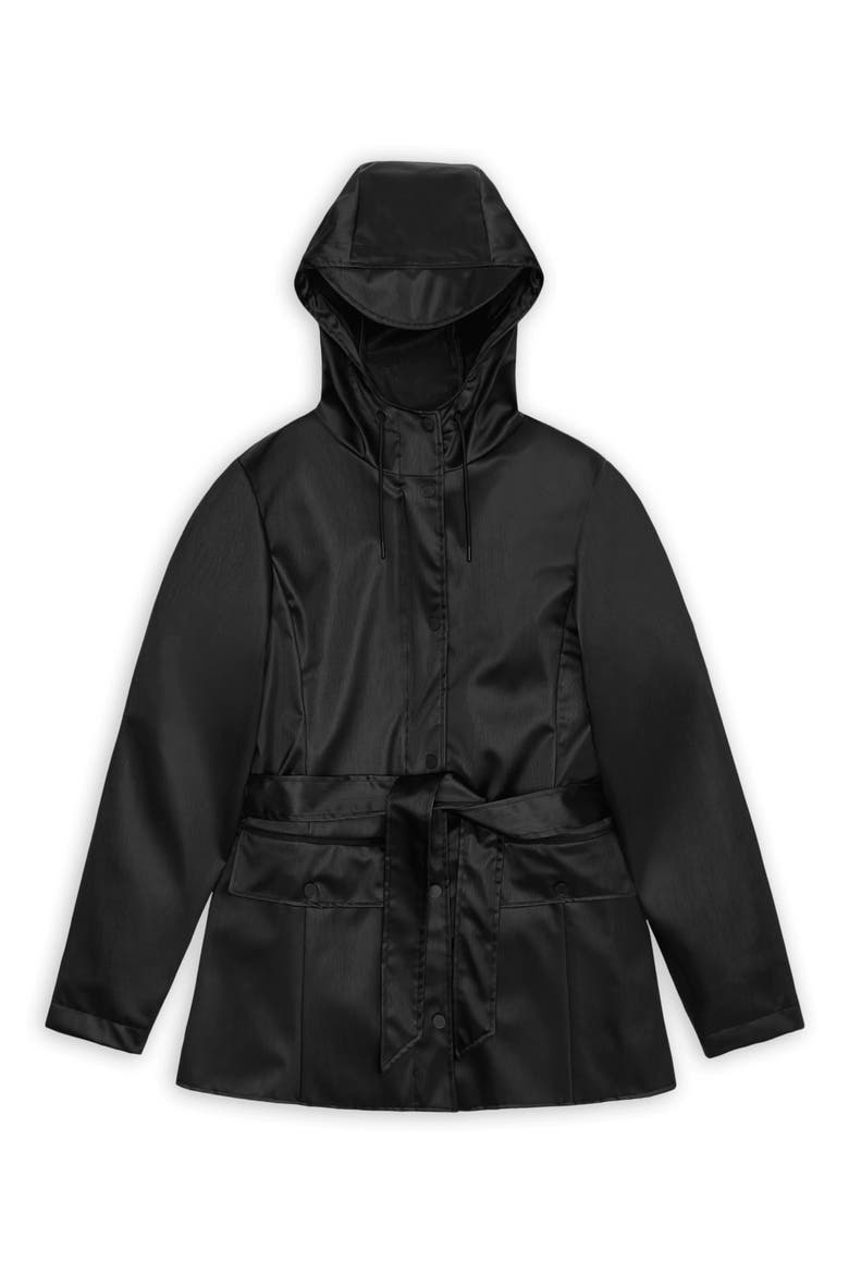 Curve Waterproof Rain Jacket, Alternate, color, BLACK GRAIN