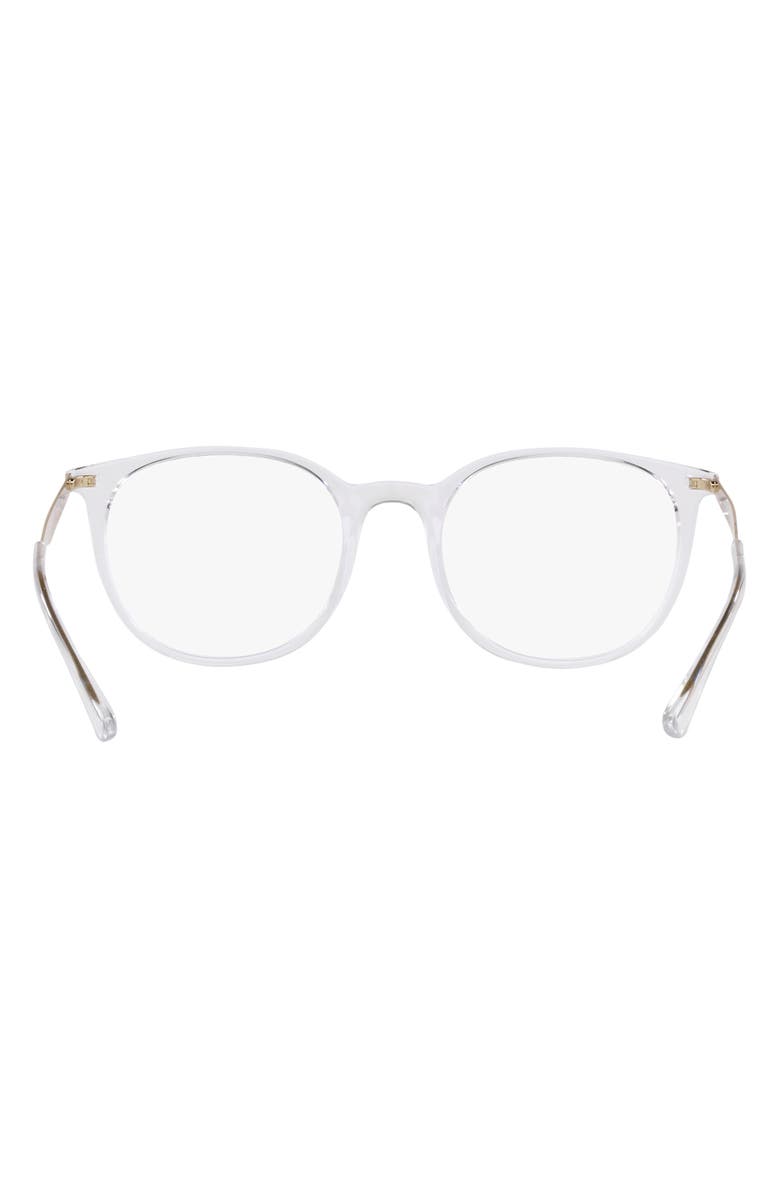 Emporio Armani 52mm Phantos Optical Glasses, Alternate, color, Shiny Crystal / Demo Lens