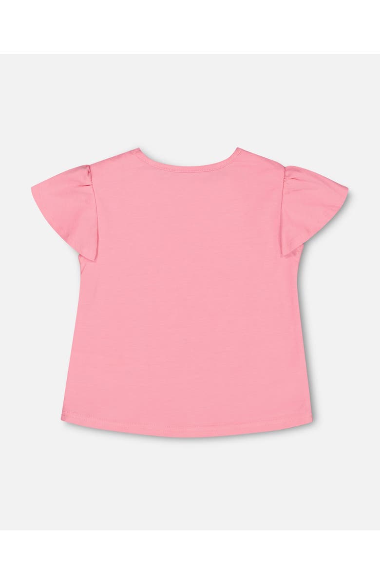 Deux par Deux Baby Girl's Organic Cotton Jersey Top Bubble Gum Pink, Alternate, color,