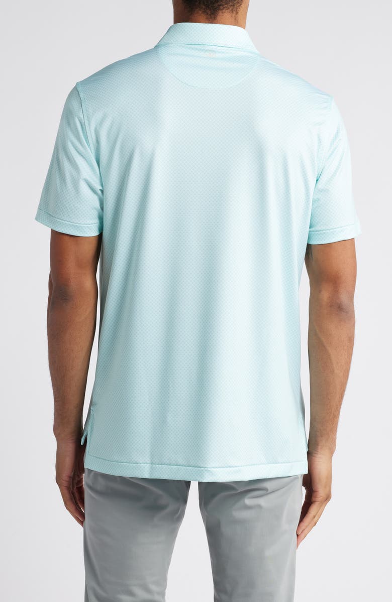 Peter Millar Circle Geo Print Performance Jersey Polo, Alternate, color, Seaglass
