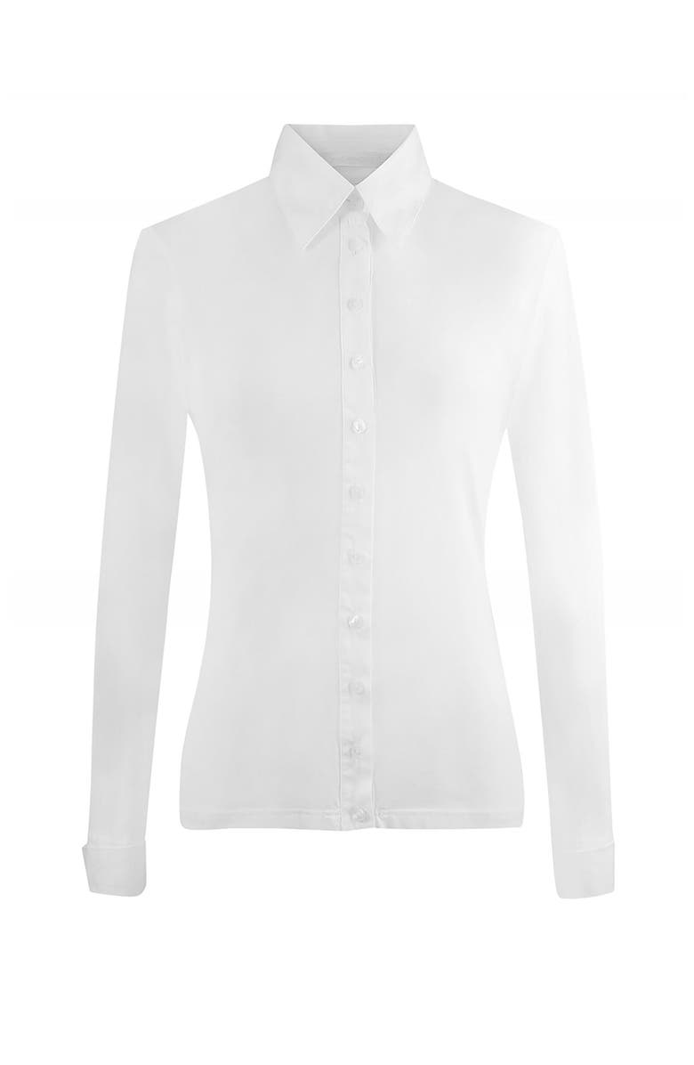 Anne Fontaine Nuage White Shirt, Main, color, 