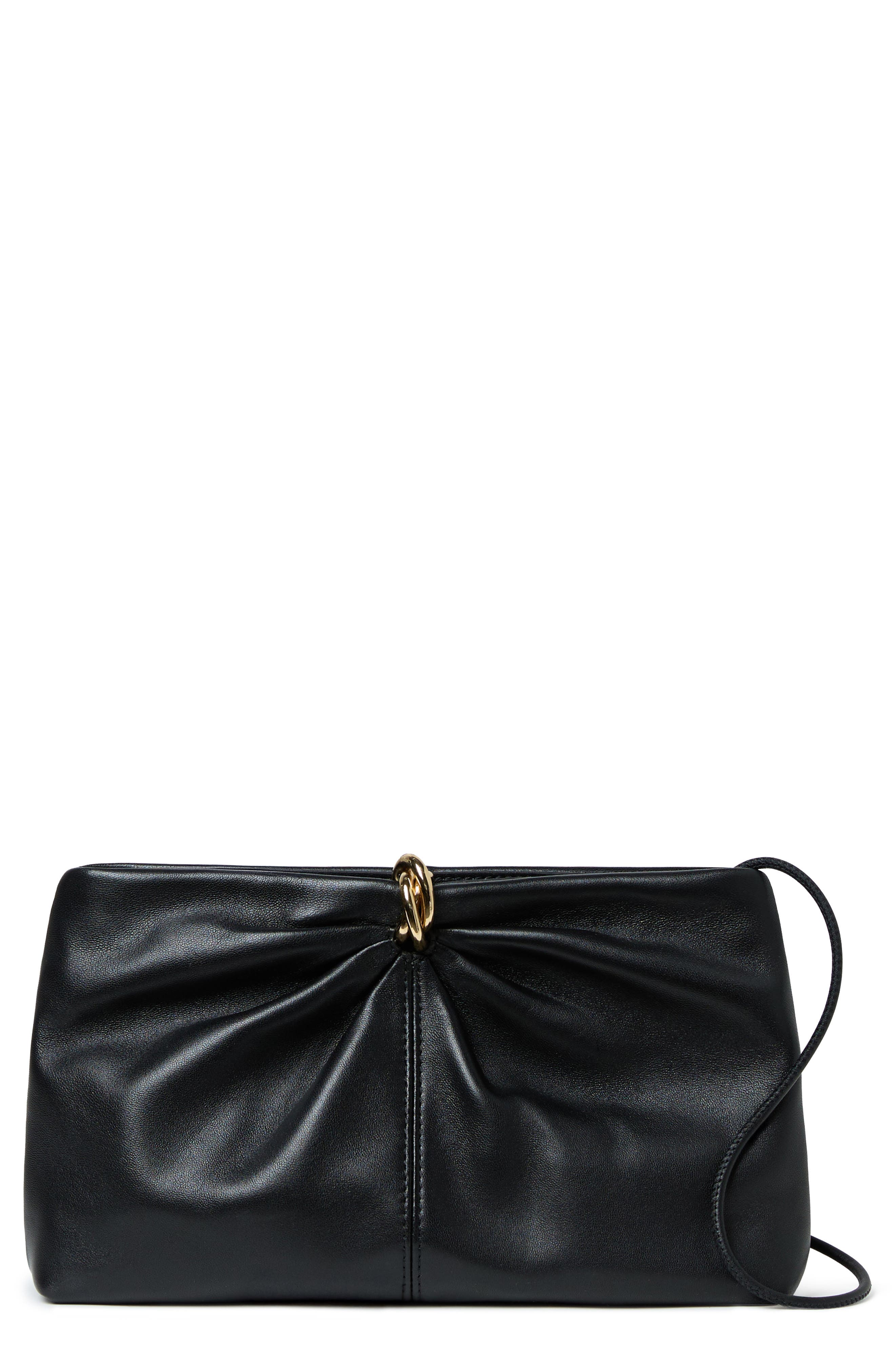 Loeffler Randall Corrine Leather Shoulder Bag, Main, color, Black