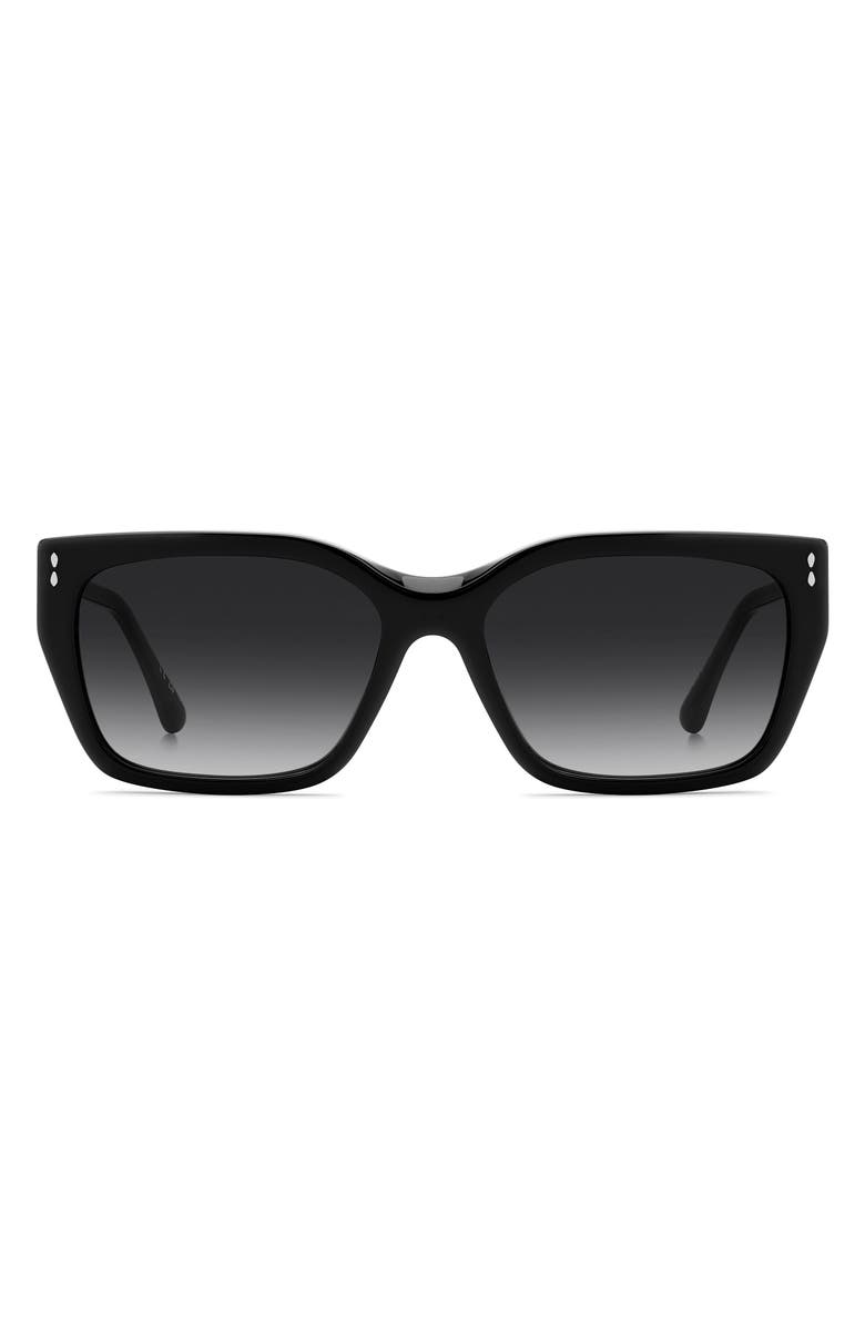 Isabel Marant 58mm Rectangular Sunglasses, Main, color, Black
