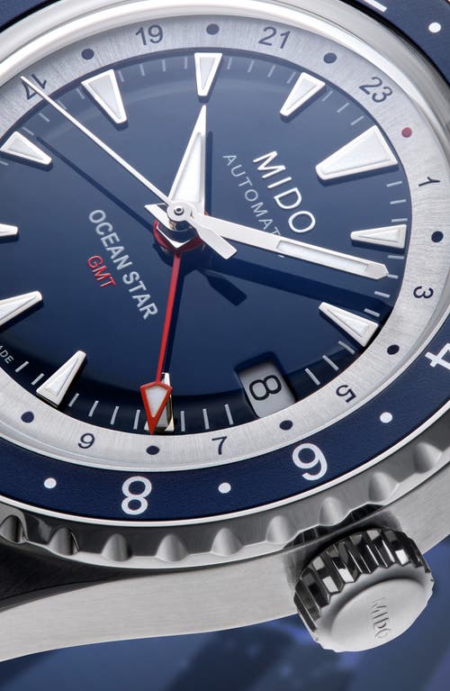 Mido Ocean Star Gmt Automatic Bracelet Watch, 40.5mm In Metallic