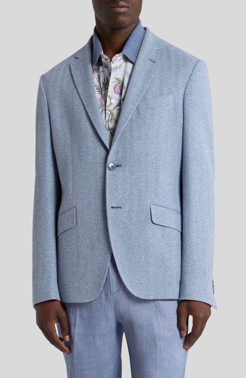 Roma Jersey Cotton & Linen Herringbone Sport Coat