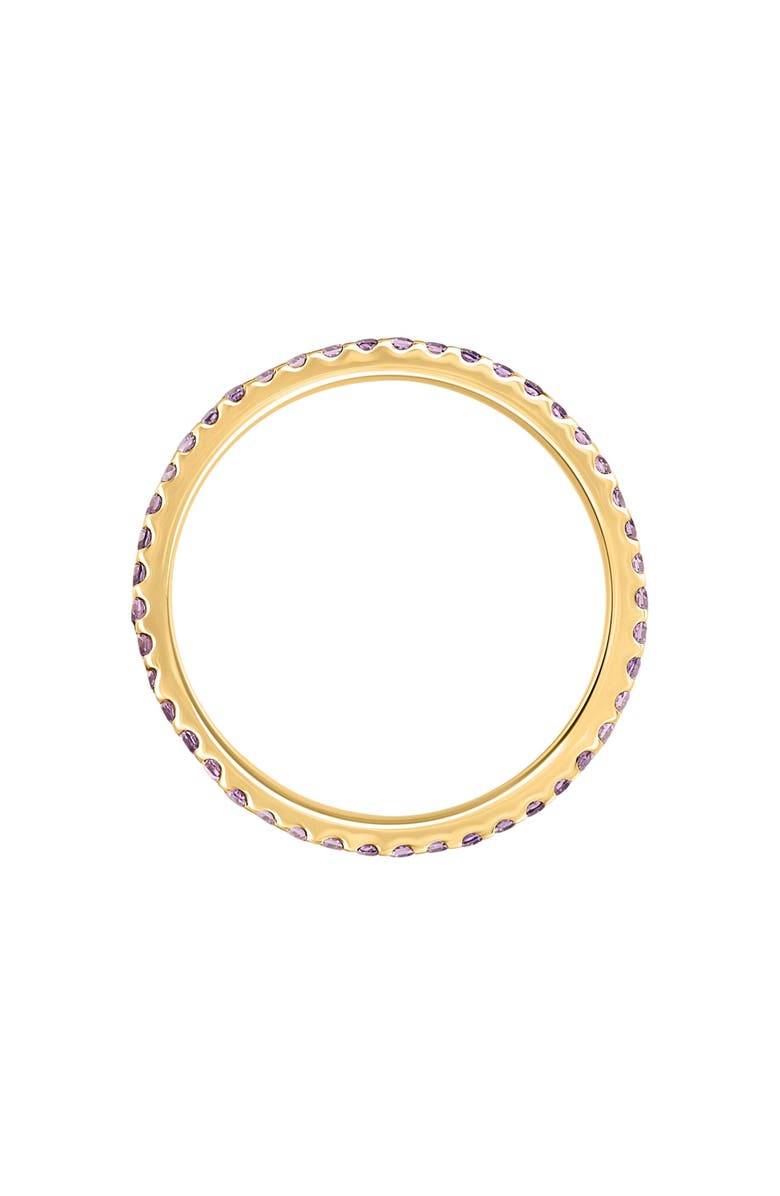 Bliss Diamond 3/4Ct Genuine Amethyst Eternity Ring Stackable Band 14k Gold, Alternate, color, 