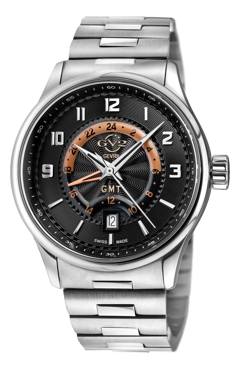 GEVRIL Men's Giromondo Bracelet Watch, 35mm, Main, color, Stainless Steel
