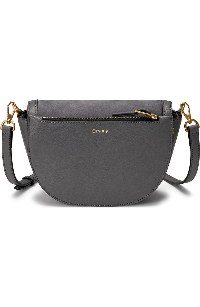 Oryany Lottie Suede & Leather Crossbody Saddle Bag, Alternate, color,