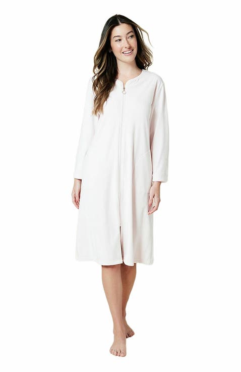 Serenity 3/4 Sleeve Short Zip Robe