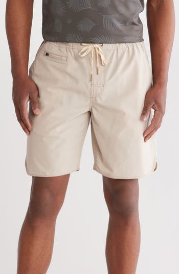 Shop Vintage 1946 Hybrid Seersucker Drawstring Shorts In Khaki
