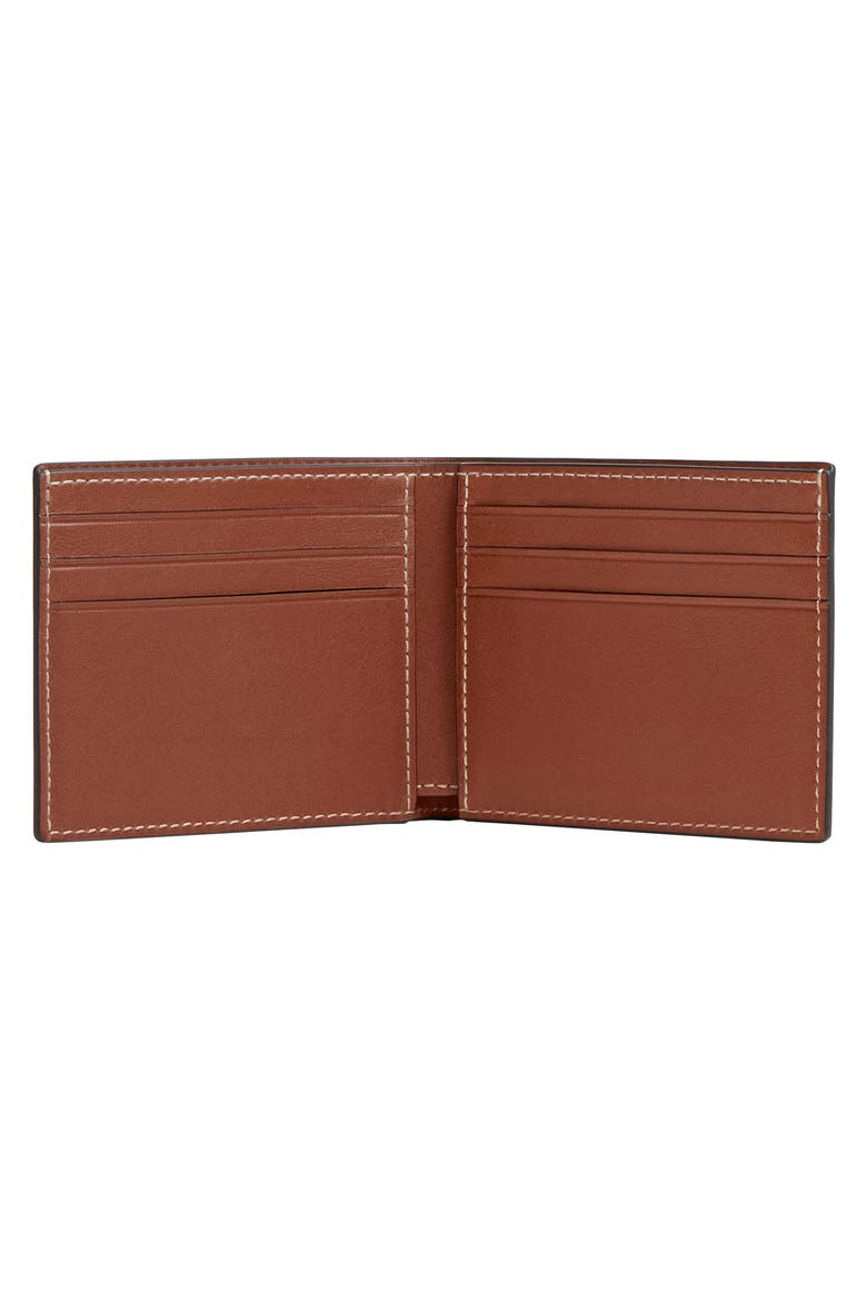Slim Leather Bifold Wallet, Alternate, color, REDWOOD.