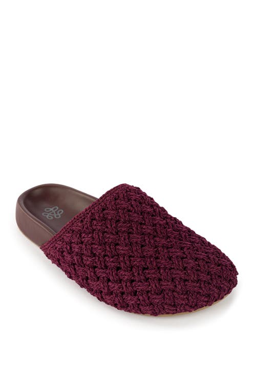 The Sak Bolinas Crochet Clog Shoe In Burgundy