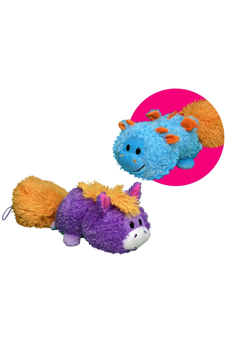Magic Tails Blue Dragon To Purple Unicorn 2 In 1 Animal Plush, Main, color, Multicolored