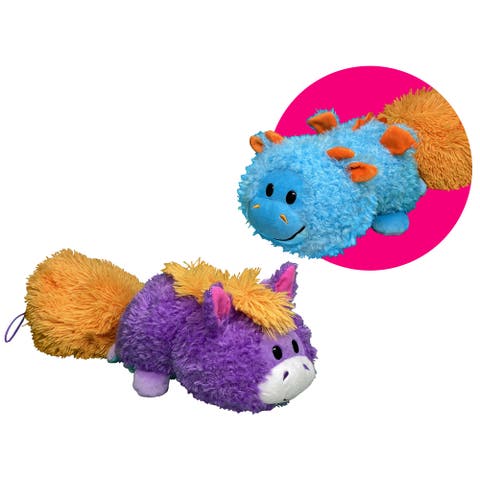 Magic Tails Blue Dragon To Purple Unicorn 2 In 1 Animal Plush