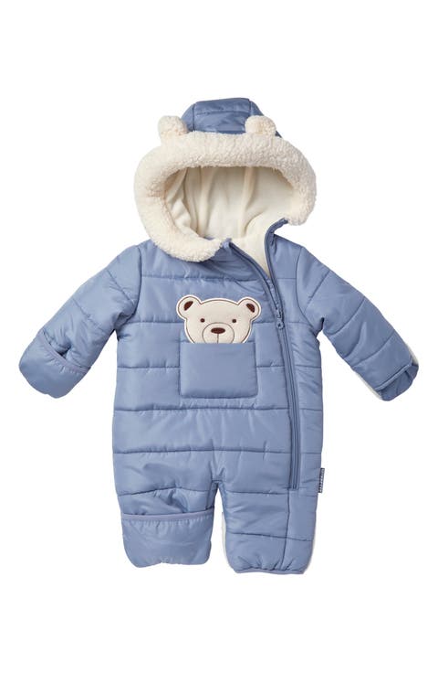 Bear Hooded Quilted Pram (Baby)