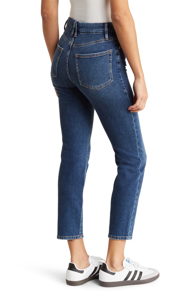 Good American Good Classic Slim Straight Jeans, Alternate, color, Indigo343