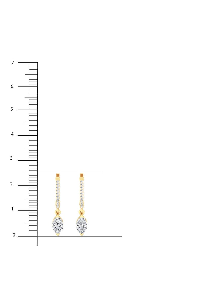 Marquise Droplet Hoop Lab Diamond in 14K Gold, Alternate, color, Yellow Gold