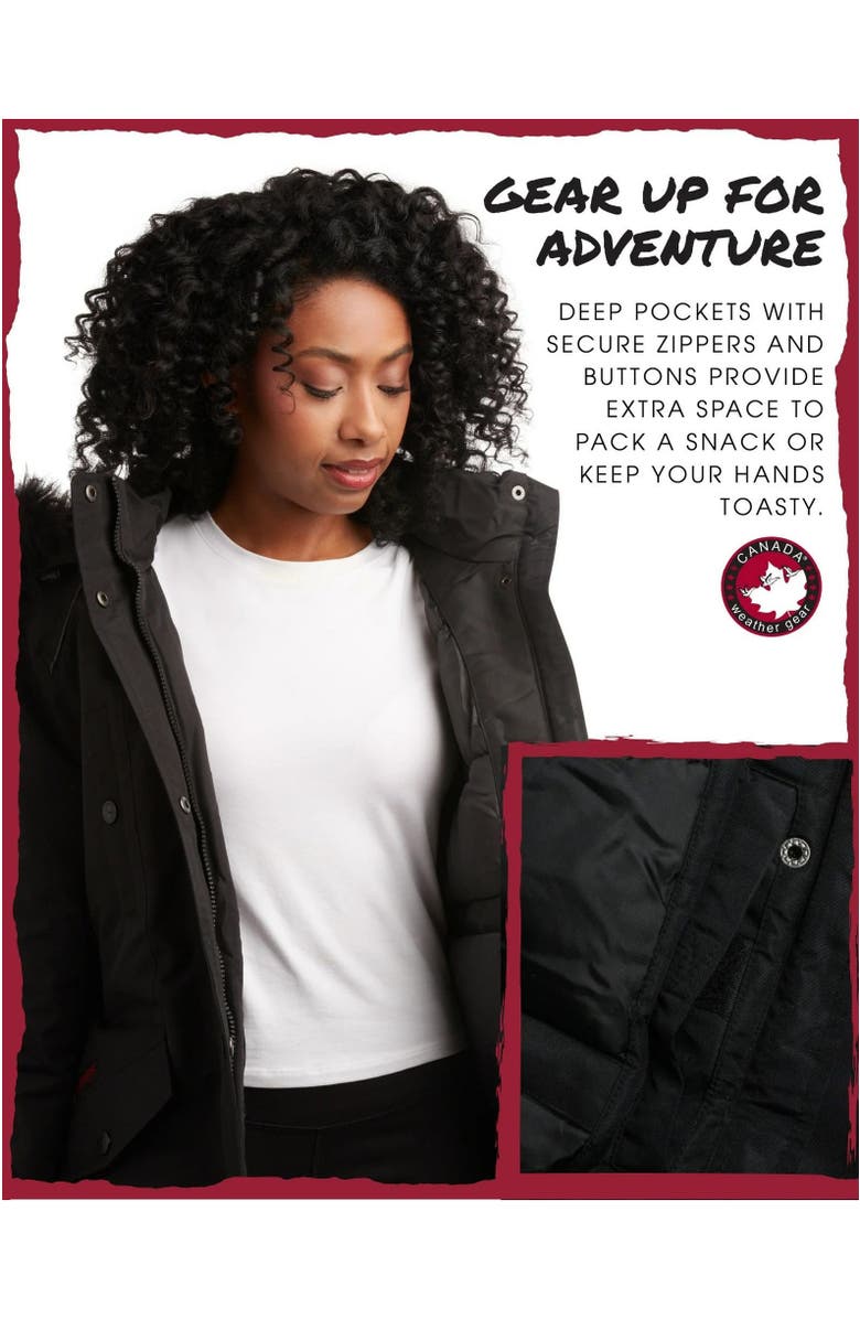 CANADA WEATHER GEAR Women's Long Winter Jacket, Alternate, color,