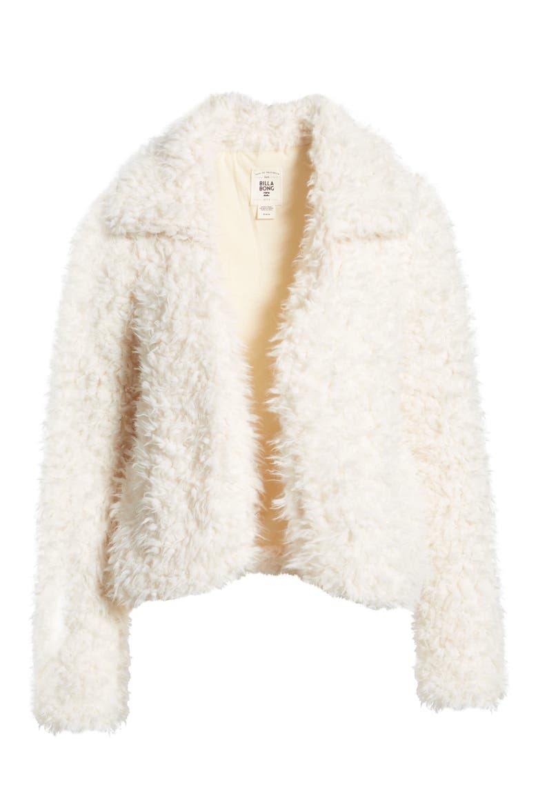 Fur Keeps Faux Fur Crop Jacket, Alternate, color, WHITE CAP