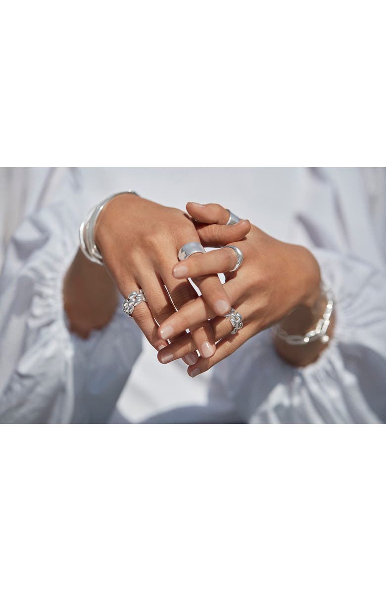 Monica Vinader Heirloom Chain Ring, Alternate, color, Sterling Silver