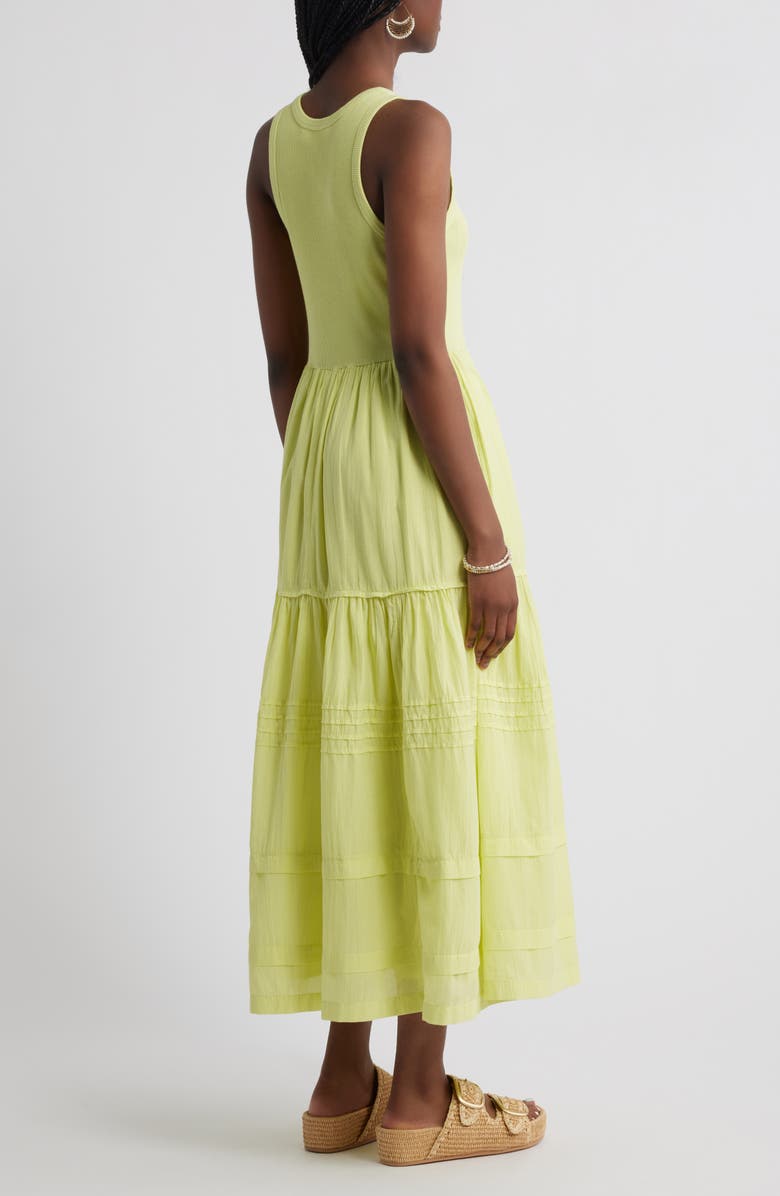 Treasure & Bond Scoop Neck Midi Dress, Alternate, color, Green Finch