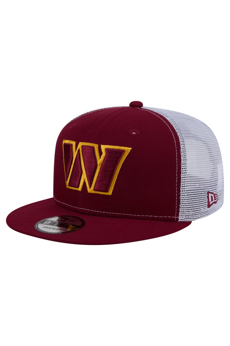 Men's New Era  Burgundy Washington Commanders Core Team 9FIFTY Trucker Snapback Hat, Main, color, Burgundy