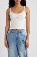 Kulani Kinis Floral Graphic Rib Scoop Neck Tank