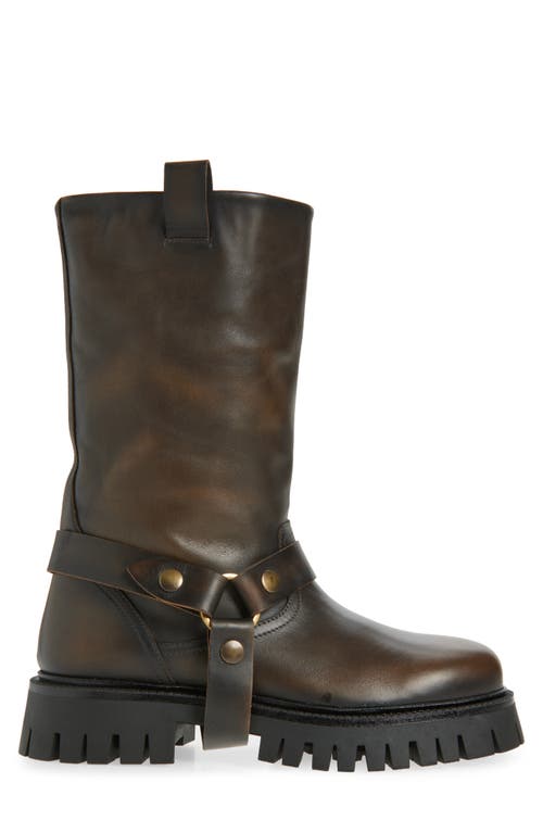 Golden Goose Kurt Chunky Low Heels Ankle Boots In Brown Leather In Brown