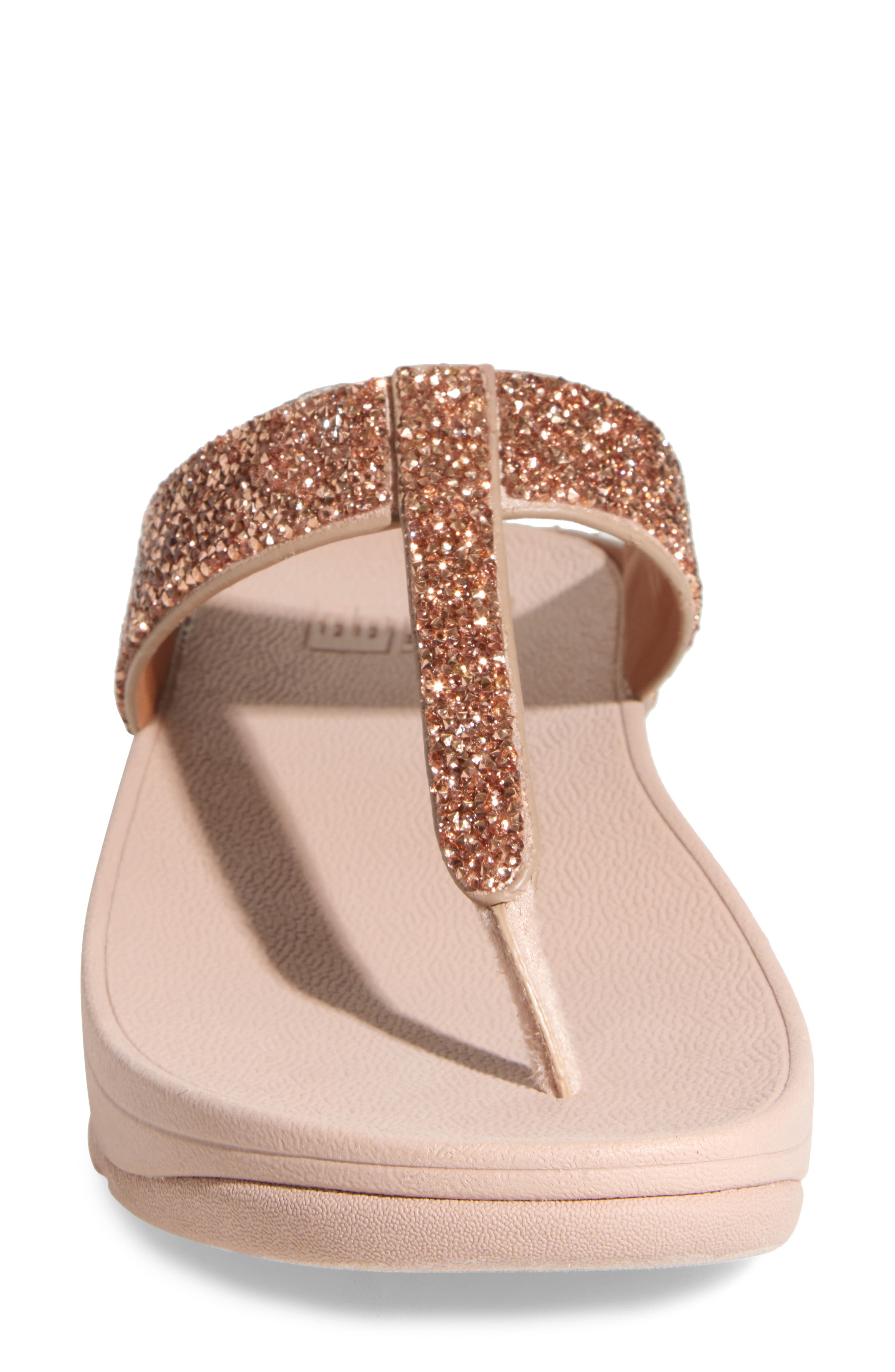 FitFlop Fino Quartz Wedge Flip Flop, Alternate, color, Beige