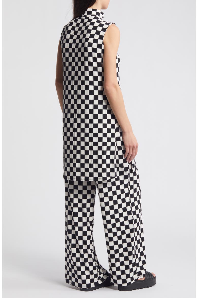 Gigi Check Top & Pants Set, Alternate, color, BLACK AND WHITE