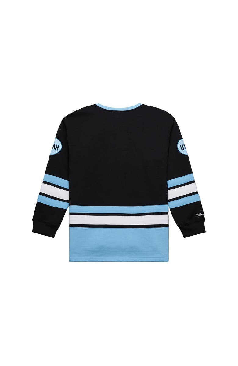 Mitchell & Ness Men's Mitchell & Ness Black Utah Mammoth Heritage Lace-Up Pullover Sweatshirt, Alternate, color, Black