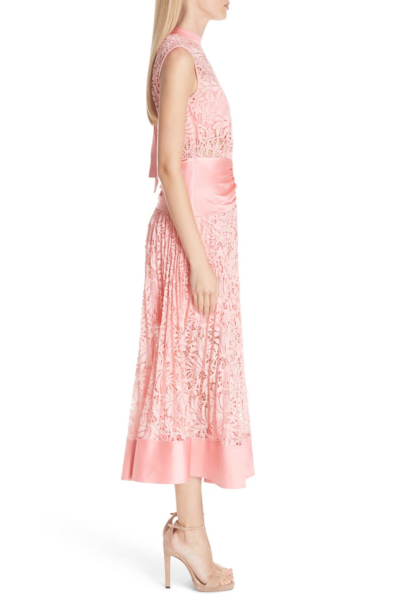 Self-Portrait Floral Lace Sleeveless Midi Dress, Alternate, color, 