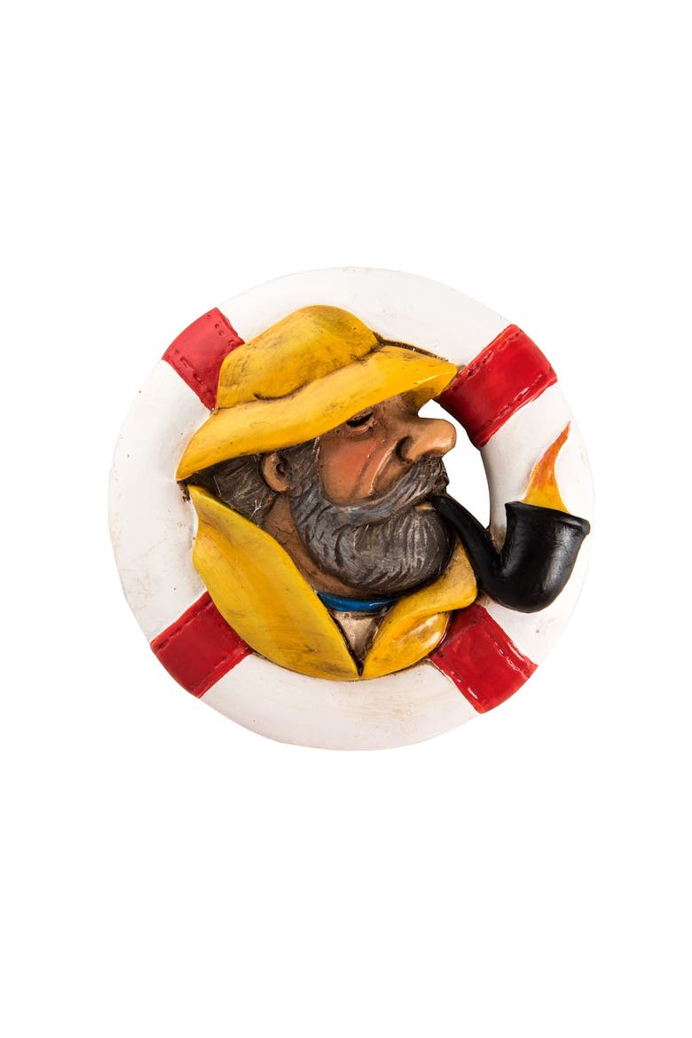 Round Fisherman Magnet 2.25", Main, color, Yellow