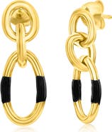 SIMONA Enamel Chain Drop Earrings