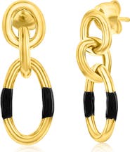 SIMONA Enamel Chain Drop Earrings