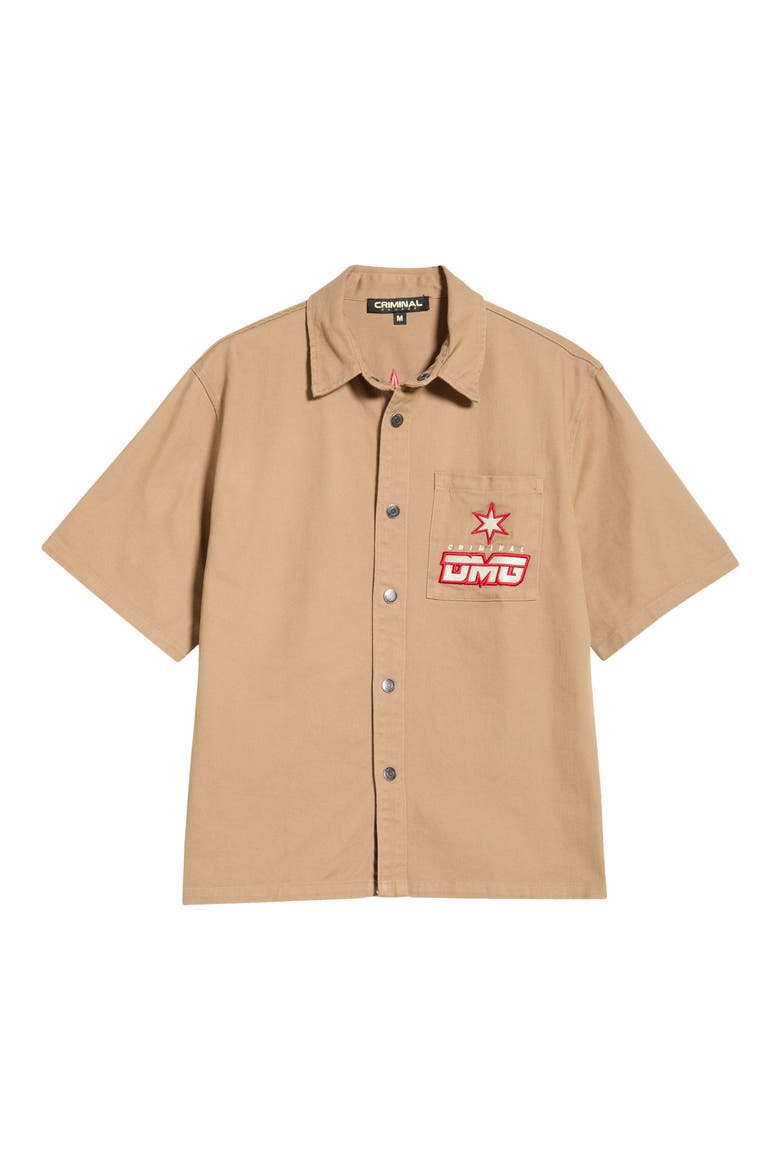 Star Logo Shirt, Alternate, color, STONE