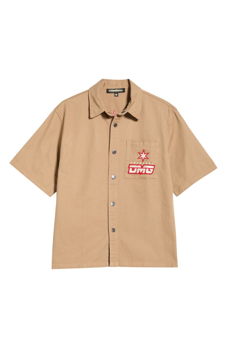 CRIMINAL DAMAGE Star Logo Shirt, Main, color, Stone